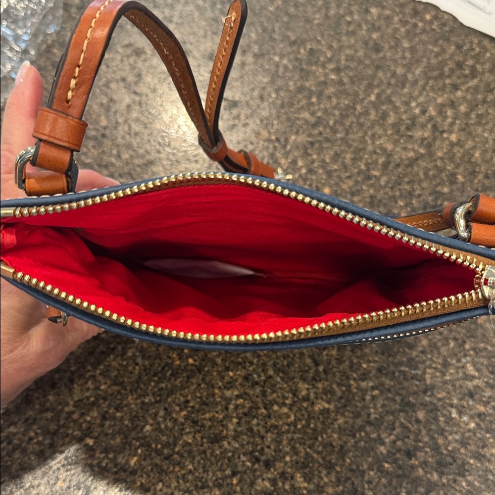 Dooney & Bourke Blue Crossbody Bag Triple Zip - Picture 6 of 6